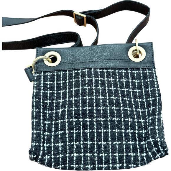 Hammitt Tony Small Crossbody Limited Edition Midnight Trellis Brushed Gold Tone - Picture 7 of 9